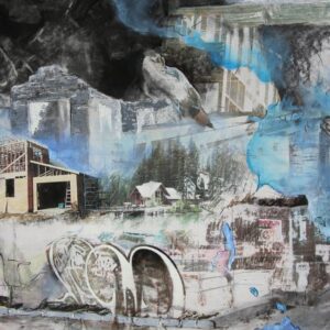 Portals 3.3 New beginnings. 900 x 600 mm. Mixed media on paper and board. Artist: Ocky