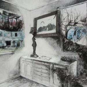 Portals 3.1 Withering. 900 x 600 mm. Mixed media on paper and board. Artist: Ocky . (OA0009)