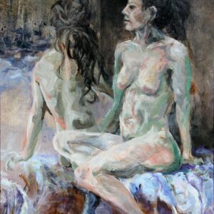 Outside the room.  Acrylic paint on canvas board. Artist: Ocky