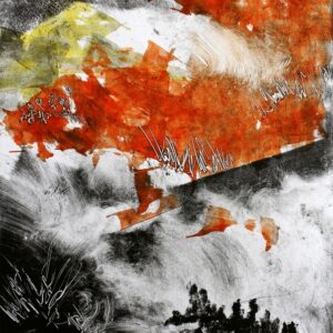 Trek (Moving).  270 x 360 mm.  Mono print on Sappi Reviva (recycled paper). Artist: Ocky