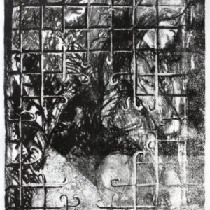 Portals 5:  Escape.  Lithograph on recycled paper. 250 x 460 mm. Edition of 10 prints.  Artist: Ocky. (OA0017)