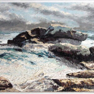 Seascape 3. 500 x 320 mm. Oil on canvas pad.      Artist: Ocky  (OA0014).