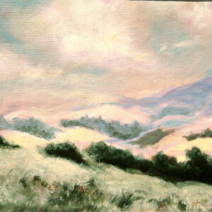 Light Storm. 390 x 560 mm. Oil on canvas pad.  Framed. Artist:  Ocky (OA0021